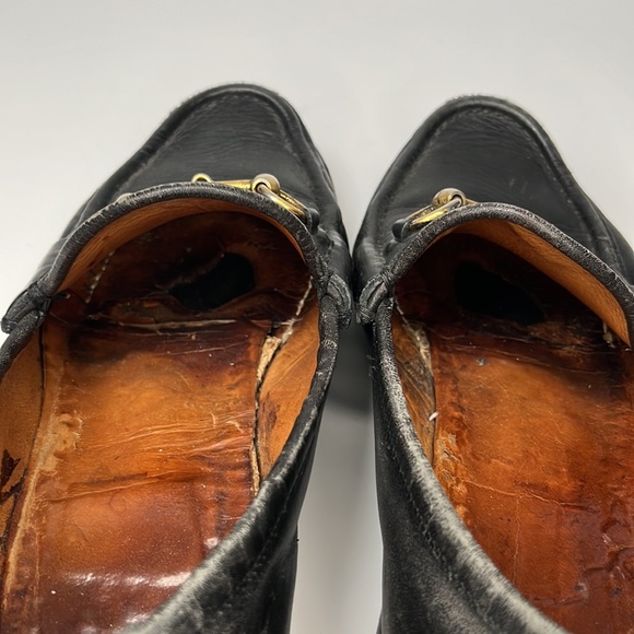 Gucci Shoes Gucci Mens Black Horsebit Loafers With Vibram Soles